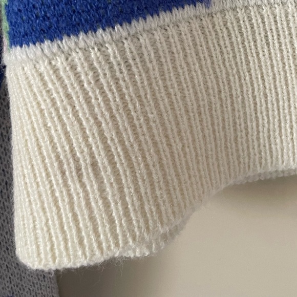 Noisy may Geometric funky Patterned Cardigan in Cream, Blue, Green, and Pink XS - Picture 4 of 10